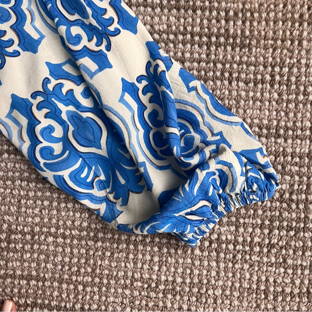 Zara Patterned Buttoned Tunic Dress - image 5